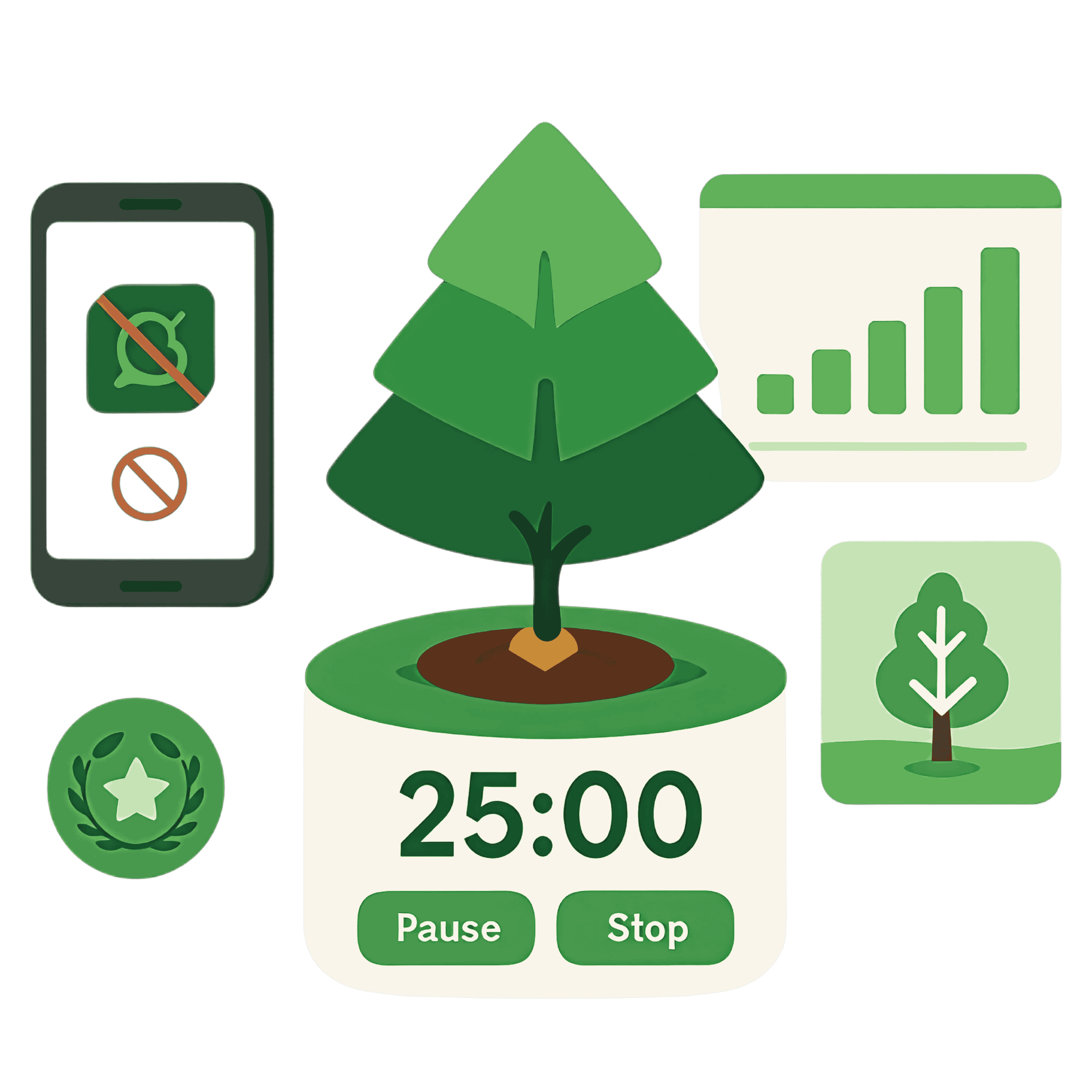 PomodoTree - Pomodoro Timer Browser Extension Demo